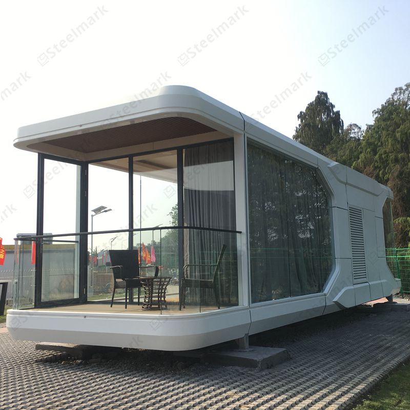 Guose-T8 11.5meter Luxury Modular Capsule House With Balcony
