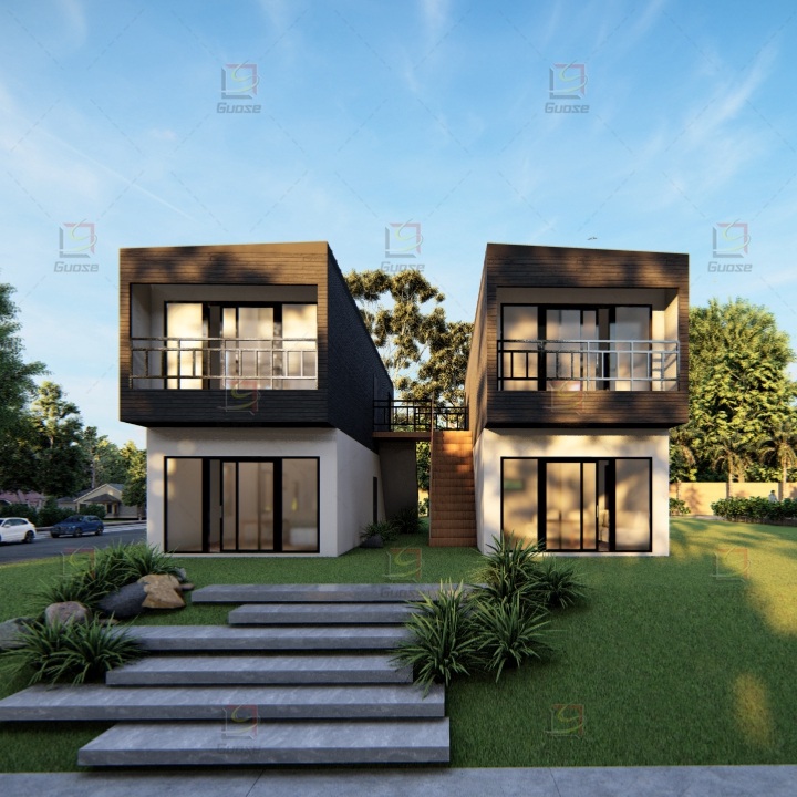 Portable Double-Storey Light Steel House with Interior Design
